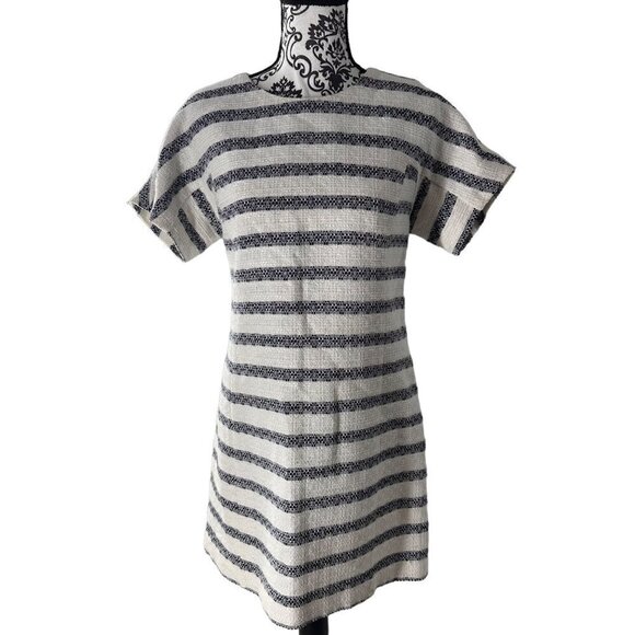 Sail to Sable STS Striped Tweed Shift Dress Size 8 | Nautical Coastal Style - Picture 2 of 16